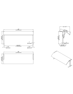 Acrylic Stand alone Sneeze guard with Stainless steel frame 1219x417x527mm | DA-SASG1648 2