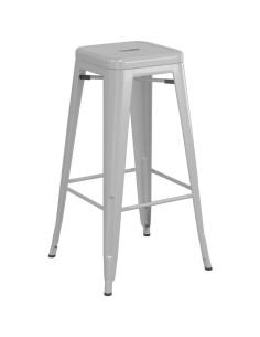4pcs High Bar stool Steel Grey Indoors | Stalwart DA-WW165G
