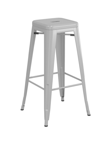 4pcs High Bar stool Steel Grey Indoors | Stalwart DA-WW165G