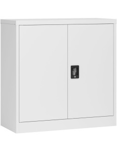 Commercial Metal White Storage Cabinet Lockable with 2 Shelves 900x400x900mm | Stalwart FCA9WHITE