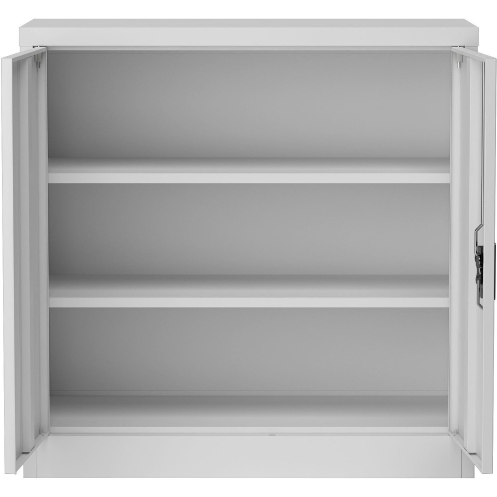 Commercial Metal White Storage Cabinet Lockable with 2 Shelves 900x400x900mm | Stalwart FCA9WHITE