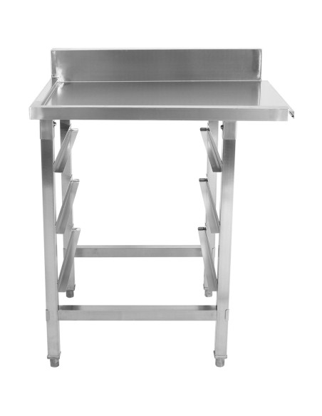 Unloading table Left side 600x650x850mm With dishwasher basket rack With splashback Stainless steel | Stalwart DA- WTF6065R