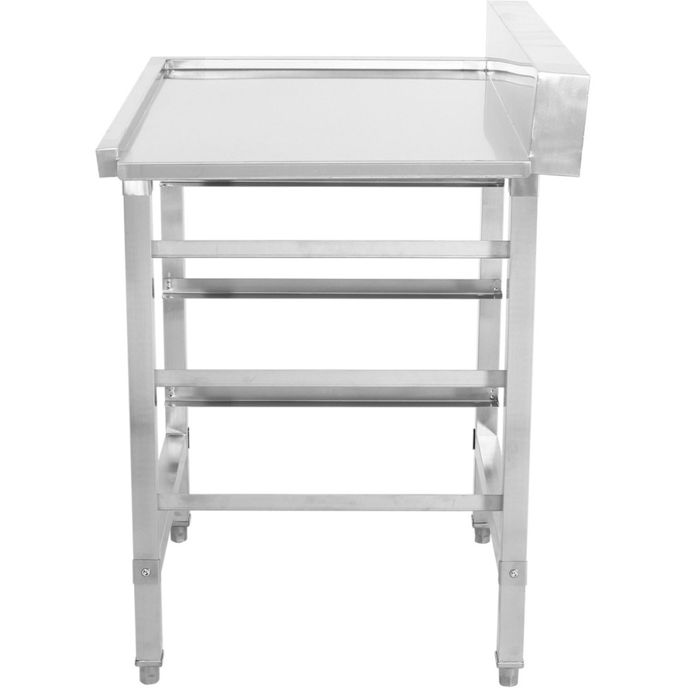 Unloading table Left side 600x650x850mm With dishwasher basket rack With splashback Stainless steel | Stalwart DA- WTF6065R