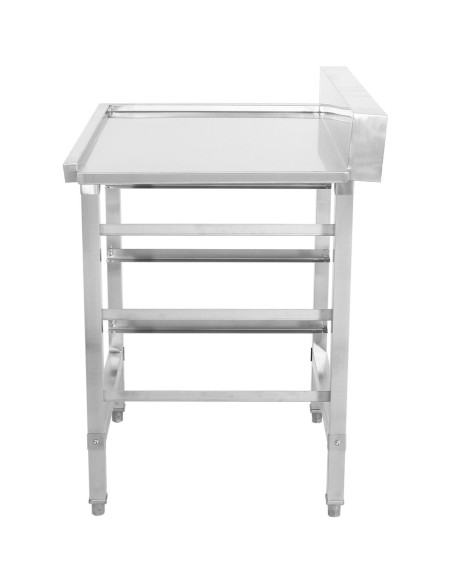 Unloading table Left side 600x650x850mm With dishwasher basket rack With splashback Stainless steel | Stalwart DA- WTF6065R