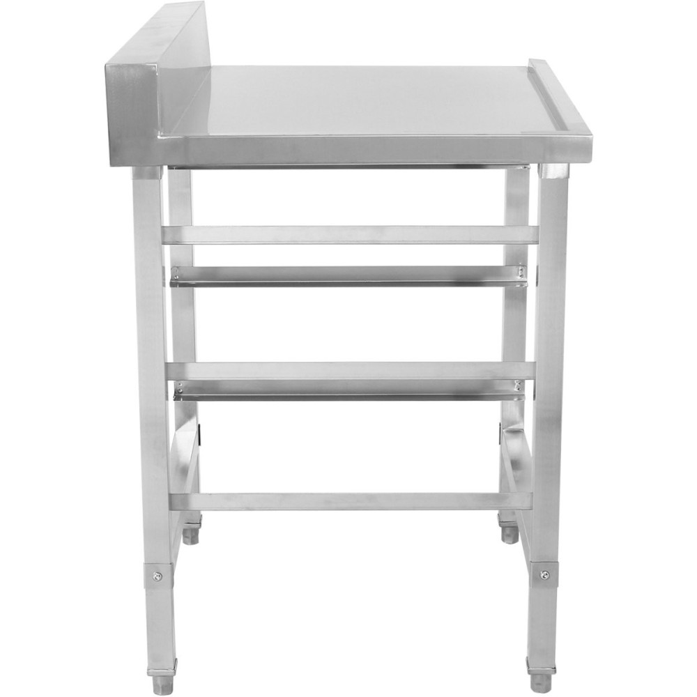 Unloading table Left side 600x650x850mm With dishwasher basket rack With splashback Stainless steel | Stalwart DA- WTF6065R