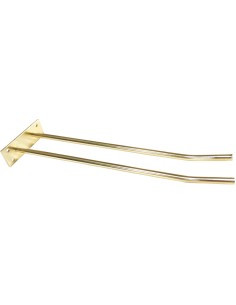 Wine Glass Rack Gold Wall mounted Length 400mm 4 wine glasses | DA-WGA18500400G