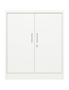 Professional Metal Storage Cabinet 2 doors 900x400x1200mm Lock 3 adjustable shelves White | Stalwart DA-MXFC13WHITE