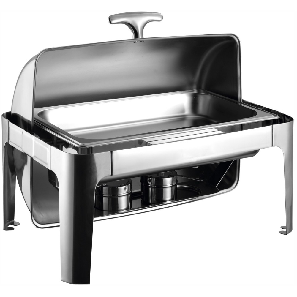 Roll top Chafer GN1/1 Stainless steel Mirror polish 9 litres | Stalwart DA-RA2301B