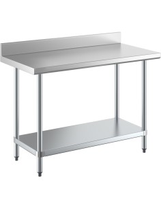 Commercial Stainless Steel Work Table Bottom shelf Upstand 1200x600x900mm | Stalwart DA-WT60120GB