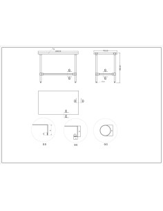 Commercial Stainless Steel Work Table No Bottom shelf 1200x700x900mm | Stalwart DA-WT70120GNU 2