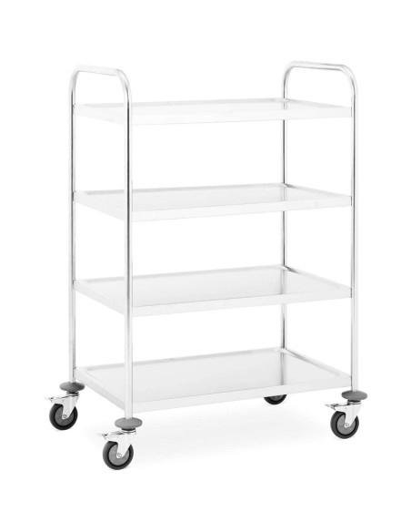 Commercial Serving/Service/Clearing Trolley Stainless steel 4 tier 810x460x1180mm | Stalwart DA-RST4B