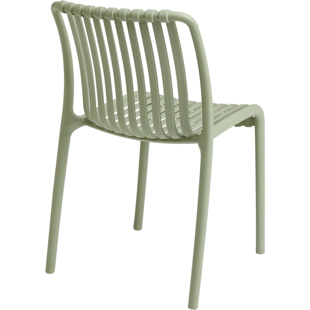 Bistro Dining Chair Plastic Light Green Indoors & Outdoors (Pack of 4) | Stalwart DA-WW6076LIGHTGREEN
