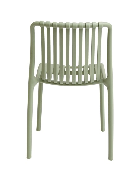 Bistro Dining Chair Plastic Light Green Indoors & Outdoors (Pack of 4) | Stalwart DA-WW6076LIGHTGREEN