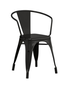 4pcs Bistro Dining Chair Steel Black Indoors | Stalwart DA-WW170B