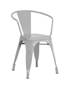 4pcs Bistro Dining Chair Steel Grey Indoors | DA-WW170G