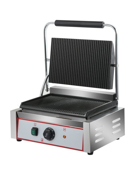 Heavy Duty XL Panini Contact grill Ribbed 2.2kW | Stalwart DA-HEG811E