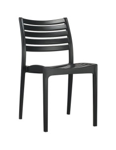 Bistro Dining Chair Plastic Black Indoors &amp Outdoors (pack of 4)| Stalwart DA-HYPP02