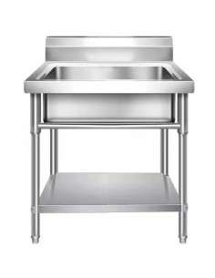 Commercial Sink Stainless steel 600x600x850mm 1 bowl Splashback Undershelf | Stalwart DA-WUS6060