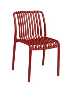 Bistro Dining Chair Plastic Red Indoors & Outdoors - (Pack of 4) | Stalwart DA-WW6076RED