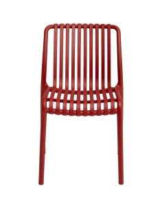 Bistro Dining Chair Plastic Red Indoors & Outdoors - (Pack of 4) | Stalwart DA-WW6076RED 2