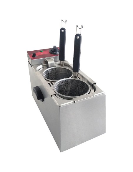 Commercial Pasta boiler Electric 2 baskets 1.5kW Table top | Stalwart DA-PC1G