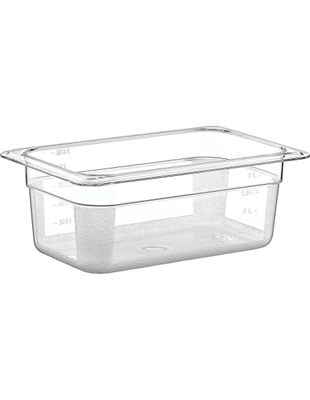 Polycarbonate Gastronorm Pan GN1/4 Depth 100mm 2 litres | Stalwart DA-GNP14100