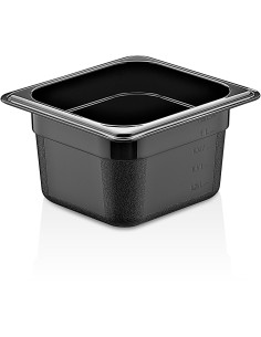 Polycarbonate Gastronorm Pan GN1/6 Depth 150mm Black | Stalwart DA-GNP16150B