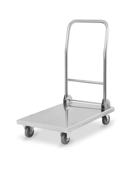Platform trolley Stainless steel 500kg Folding handle 820x520x970mm | DA-ST047B