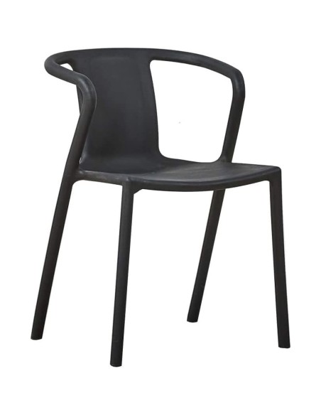 4pcs Bistro Dining Chair Plastic Black Indoors &amp Outdoors | Stalwart DA-HYPP08