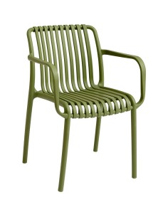Bistro Dining Chair Plastic Green Indoors & Outdoors (Pack of 4) | Stalwart DA-WW6077GREEN