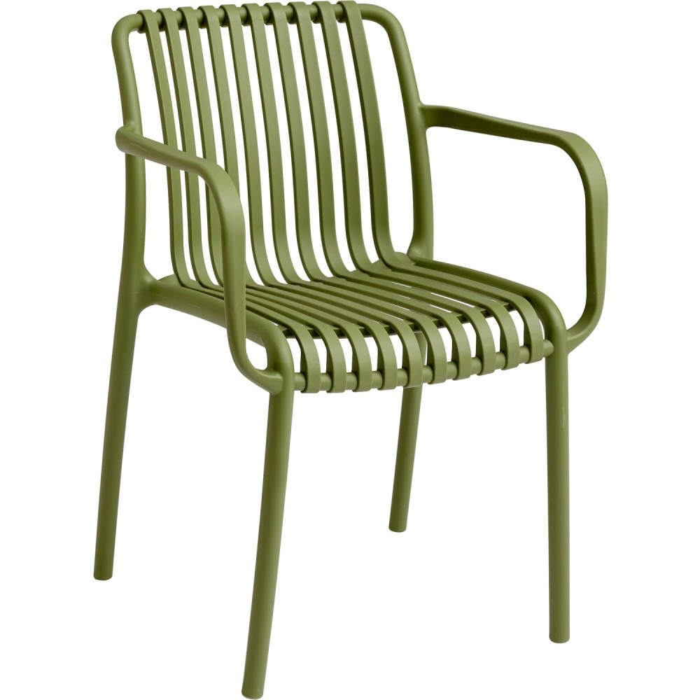 Bistro Dining Chair Plastic Green Indoors & Outdoors (Pack of 4) | Stalwart DA-WW6077GREEN