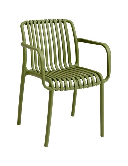 Bistro Dining Chair Plastic Green Indoors & Outdoors (Pack of 4) | Stalwart DA-WW6077GREEN
