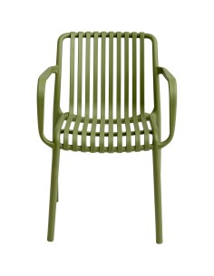 Bistro Dining Chair Plastic Green Indoors & Outdoors (Pack of 4) | Stalwart DA-WW6077GREEN 2