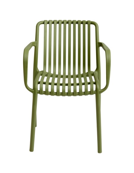 Bistro Dining Chair Plastic Green Indoors & Outdoors (Pack of 4) | Stalwart DA-WW6077GREEN