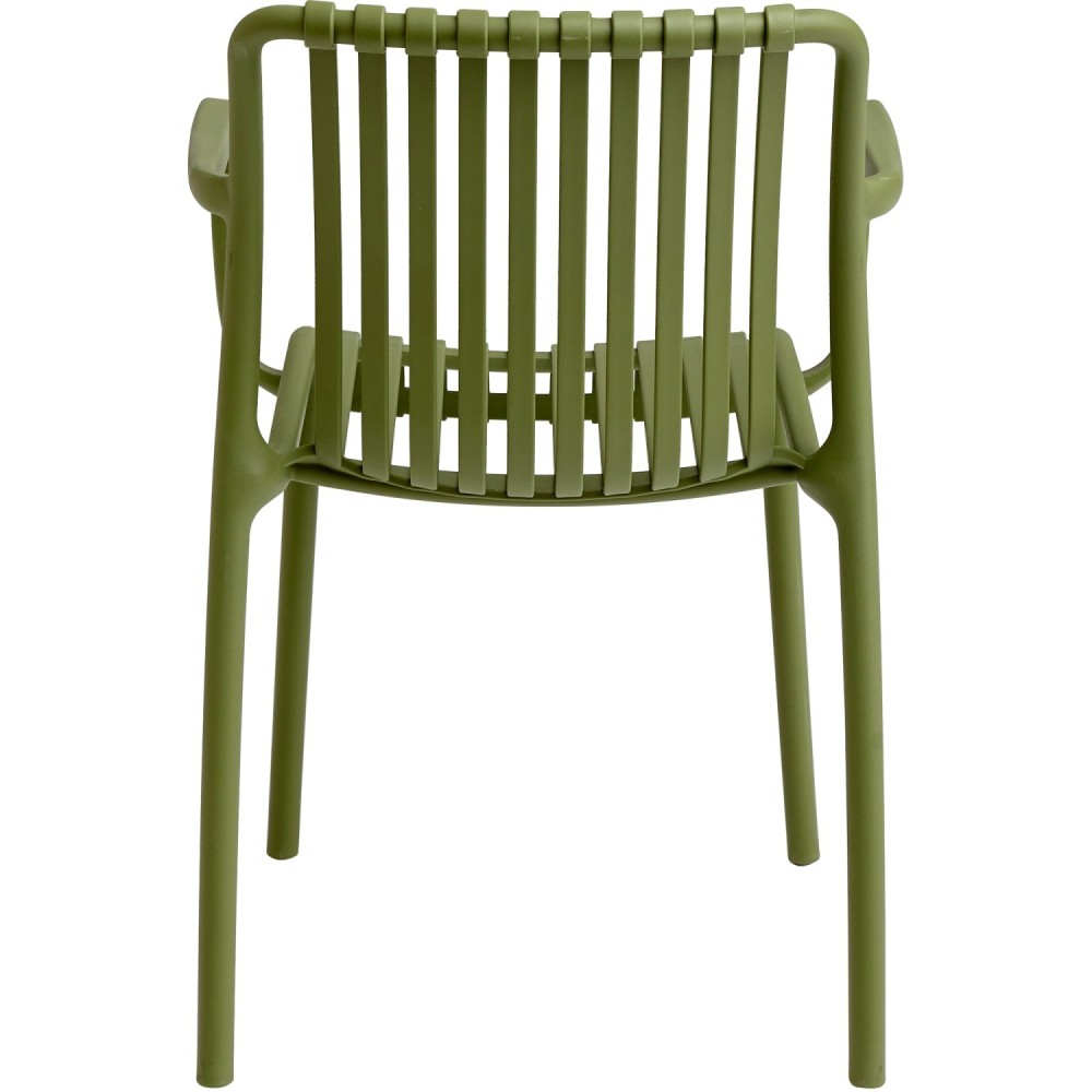 Bistro Dining Chair Plastic Green Indoors & Outdoors (Pack of 4) | Stalwart DA-WW6077GREEN