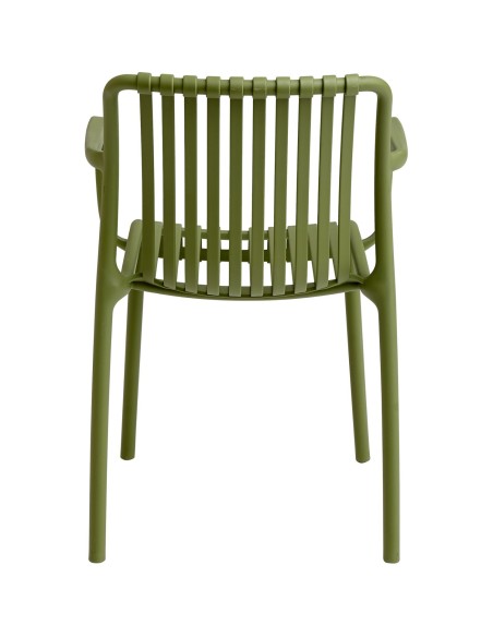 Bistro Dining Chair Plastic Green Indoors & Outdoors (Pack of 4) | Stalwart DA-WW6077GREEN