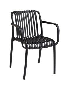 Bistro Dining Chair Plastic Black Indoors & Outdoors (Pack of 4) | Stalwart DA-WW6077BLACK