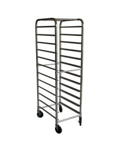 Rack/Tray/Pan Trolley Aluminium for 660x460mm sheet pan 12 tier | Stalwart DA-ALRK12