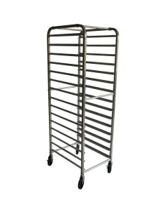 Rack/Tray/Pan Trolley Aluminium for 660x460mm sheet pan 15 tier | Stalwart DA-ALRK15