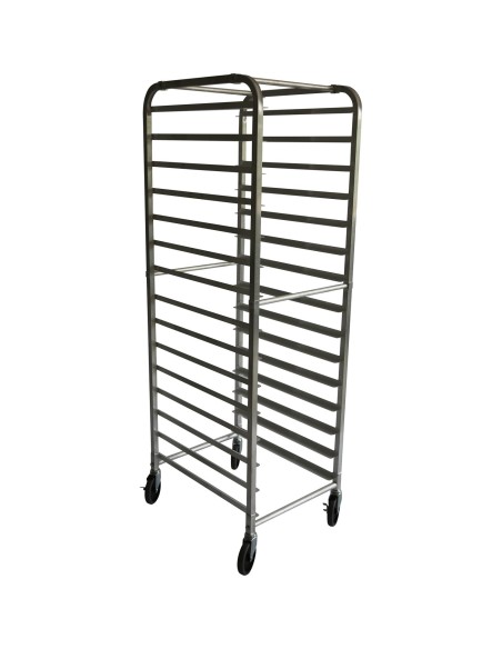 Rack/Tray/Pan Trolley Aluminium for 660x460mm sheet pan 15 tier | Stalwart DA-ALRK15