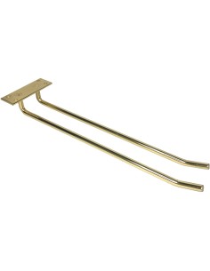 Wine Glass Rack Gold Ceiling mounted Length 300mm 3 wine glasses | Stalwart DA-WGB18500300G