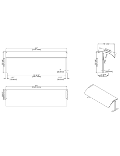 Acrylic Stand alone Sneeze guard with Stainless steel frame 1524x417x527mm | DA-SASG1660 2
