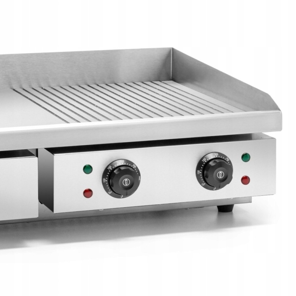 Commercial Griddle Smooth/Ribbed 730x470x240mm 4.4kW Electric | DA-HEG822