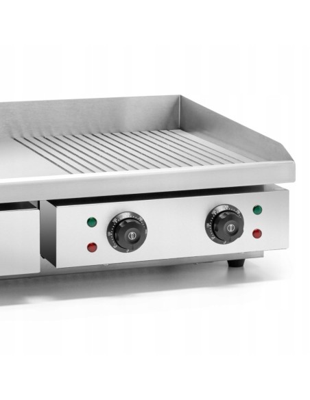 Commercial Griddle Smooth/Ribbed 730x470x240mm 4.4kW Electric | DA-HEG822