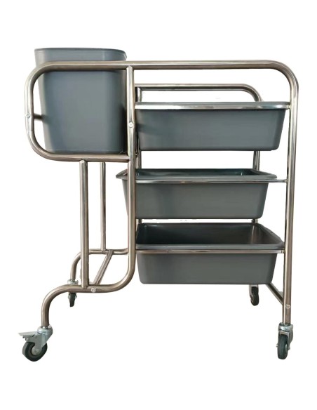 2pcs Professional Stainless Steel Bussing Trolley 800x460x950mm | Stalwart DA-JYXRC0472