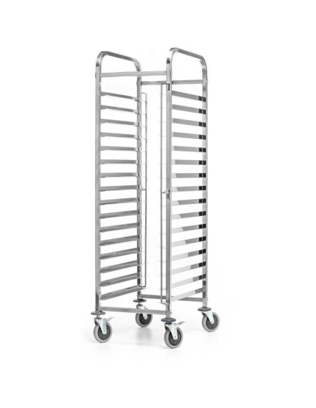 Rack/Tray/Pan Trolley Stainless steel Bakery 600x400mm 15 tier 470x620x1700mm | Stalwart DA-19037
