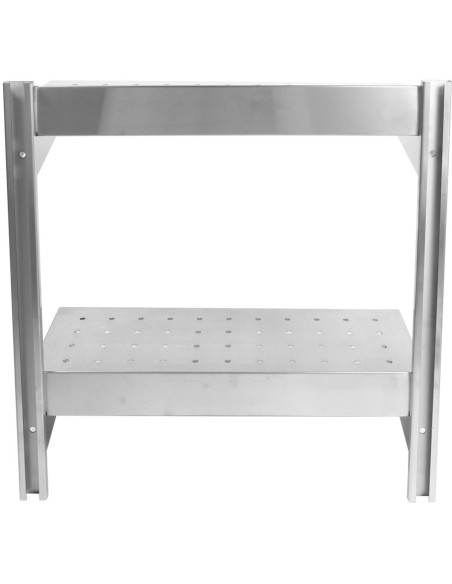 Wall Shelf Perforated 2 tiers Stainless steel 1600x300x600mm | Stalwart DA-WSWB30160P