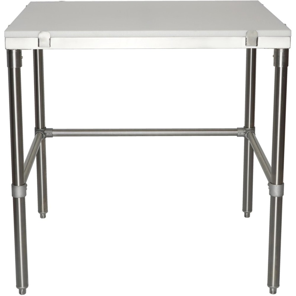 Professional Solid Stainless Steel Poly Top Work Table 900x600x900mm | DA-PSWT600X900OB