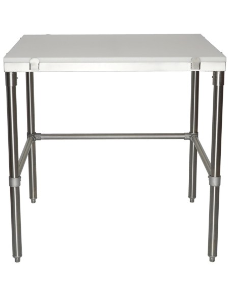 Professional Solid Stainless Steel Poly Top Work Table 900x600x900mm | DA-PSWT600X900OB