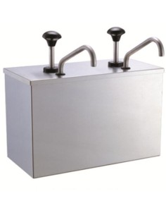 Commercial Condiment/Sauce Dispenser 2 pumps Stainless steel | DA-JZS002